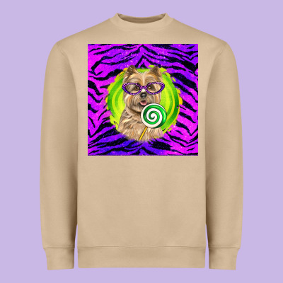 Halloween Cairn Terrier Dog Heavyweight Sweatshirt Designed By Lillyallendesigns