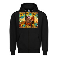 Black cowgirl Zipper Hoodie - Artiststas
