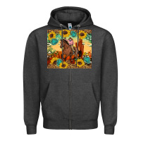 Charcoal Heather cowgirl Zipper Hoodie - Artiststas