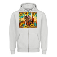 Dove Grey cowgirl Zipper Hoodie - Artiststas