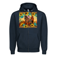 Navy cowgirl Zipper Hoodie - Artiststas