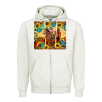 Oatmeal Heather cowgirl Zipper Hoodie - Artiststas