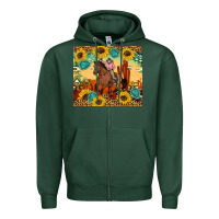 Sports Green cowgirl Zipper Hoodie - Artiststas