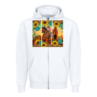 White cowgirl Zipper Hoodie - Artiststas