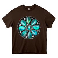 Chocolate Brown turquoise gemstone Heavy Core Tee - JahusDesignShop