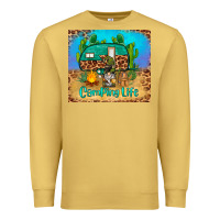 Antique Gold camping life tumbler Premium Sweatshirt - BarkalooDesign