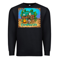 Black camping life tumbler Premium Sweatshirt - BarkalooDesign