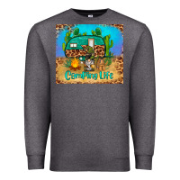 Charcoal Heather camping life tumbler Premium Sweatshirt - BarkalooDesign