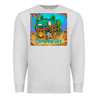 Dove Grey camping life tumbler Premium Sweatshirt - BarkalooDesign