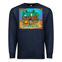 Navy camping life tumbler Premium Sweatshirt - BarkalooDesign