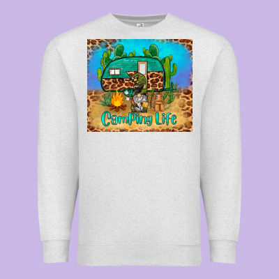 Camping Life Tumbler Premium Sweatshirt Designed By Barkaloodesign