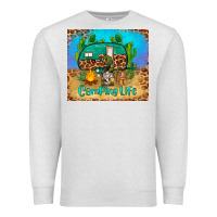Oatmeal Heather camping life tumbler Premium Sweatshirt - BarkalooDesign