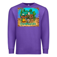 Purple camping life tumbler Premium Sweatshirt - BarkalooDesign