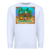 White camping life tumbler Premium Sweatshirt - BarkalooDesign