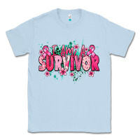 Dusty Blue I am a survivor Cancer Awareness Classic Tee - HowdyJamesFarm