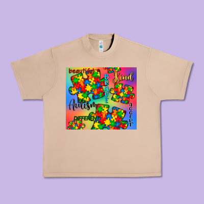Autism Puzzle Piece Urban Heavy Tee Designed By Cowgirlartshop