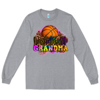 Heather Grey basketball grandma Long Sleeve Tee - OliviaCreatesArt