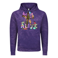 Cloud Purple He is alive Easter Day Vintage Hoodie - CowGirlArtShop