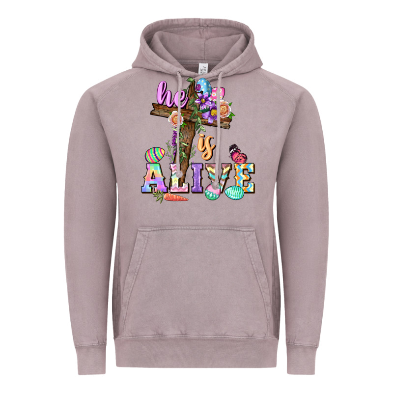He Is Alive Easter Day Vintage Hoodie by CowGirlArtShop | Teevron