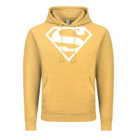 Vintage Mustard Supergirl White & Pink Shield Vintage Hoodie - longCreatives