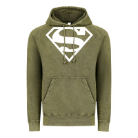Supergirl White & Pink Shield Vintage Hoodie | Teevron