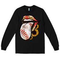Black Baseball Tongue Long Sleeve Tee - Jasminsmagicworld