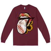 Burgundy Baseball Tongue Long Sleeve Tee - Jasminsmagicworld