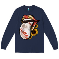 Navy Baseball Tongue Long Sleeve Tee - Jasminsmagicworld