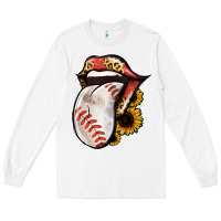 White Baseball Tongue Long Sleeve Tee - Jasminsmagicworld