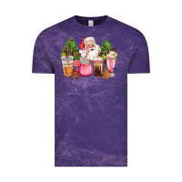 Cloud Purple pink christmas santa coffe cups Vintage Tee - CowGirlArtShop