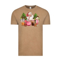 Vintage Coffee pink christmas santa coffe cups Vintage Tee - CowGirlArtShop