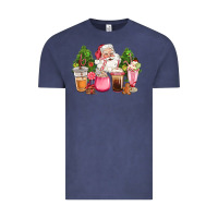 Vintage Denim pink christmas santa coffe cups Vintage Tee - CowGirlArtShop