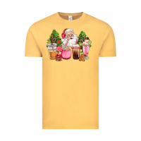 Vintage Mustard pink christmas santa coffe cups Vintage Tee - CowGirlArtShop