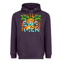 Plum summer waves and sun Heavyweight Hoodie - BarkalooDesign