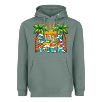 Sage summer waves and sun Heavyweight Hoodie - BarkalooDesign