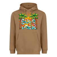 Toasted Coconut summer waves and sun Heavyweight Hoodie - BarkalooDesign