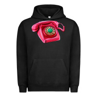 Pigment Black pink telephone Urban Hoodie - AdoDesignShop