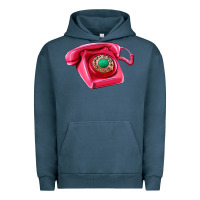 Pigment Midnight Navy pink telephone Urban Hoodie - AdoDesignShop