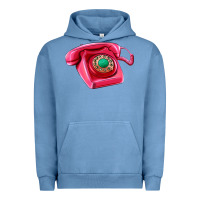 Pigment Pebble Blue pink telephone Urban Hoodie - AdoDesignShop