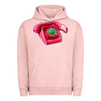 Pigment Salmon pink telephone Urban Hoodie - AdoDesignShop