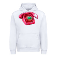 White pink telephone Urban Hoodie - AdoDesignShop