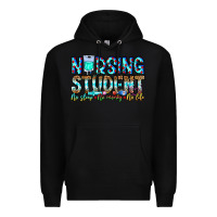 Black Nursing Student No Sleep No Money No Life Premium Hoodie - CowhideDigitalArt