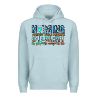 Blue Mist Nursing Student No Sleep No Money No Life Premium Hoodie - CowhideDigitalArt