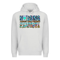 Dove Grey Nursing Student No Sleep No Money No Life Premium Hoodie - CowhideDigitalArt