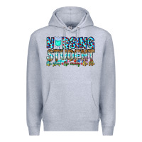 Heather Grey Nursing Student No Sleep No Money No Life Premium Hoodie - CowhideDigitalArt