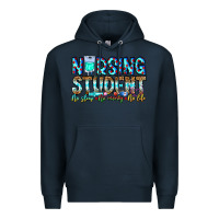 Navy Nursing Student No Sleep No Money No Life Premium Hoodie - CowhideDigitalArt