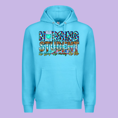 Nursing Student No Sleep No Money No Life Premium Hoodie Designed By Cowhidedigitalart