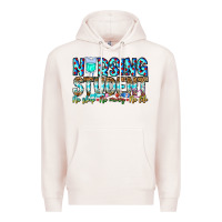 Pale Pink Nursing Student No Sleep No Money No Life Premium Hoodie - CowhideDigitalArt