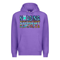 Purple Nursing Student No Sleep No Money No Life Premium Hoodie - CowhideDigitalArt