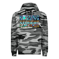 Slate Camo Nursing Student No Sleep No Money No Life Premium Hoodie - CowhideDigitalArt